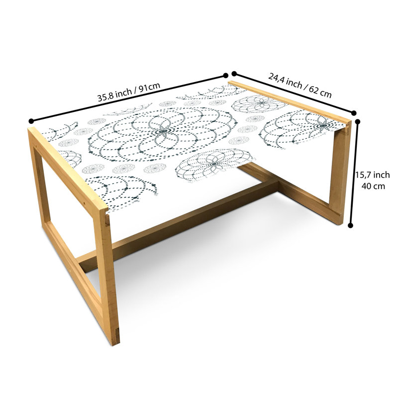 Table basse East Urban Home, H 15,75 po x L 35,83 po x l 24,4 po