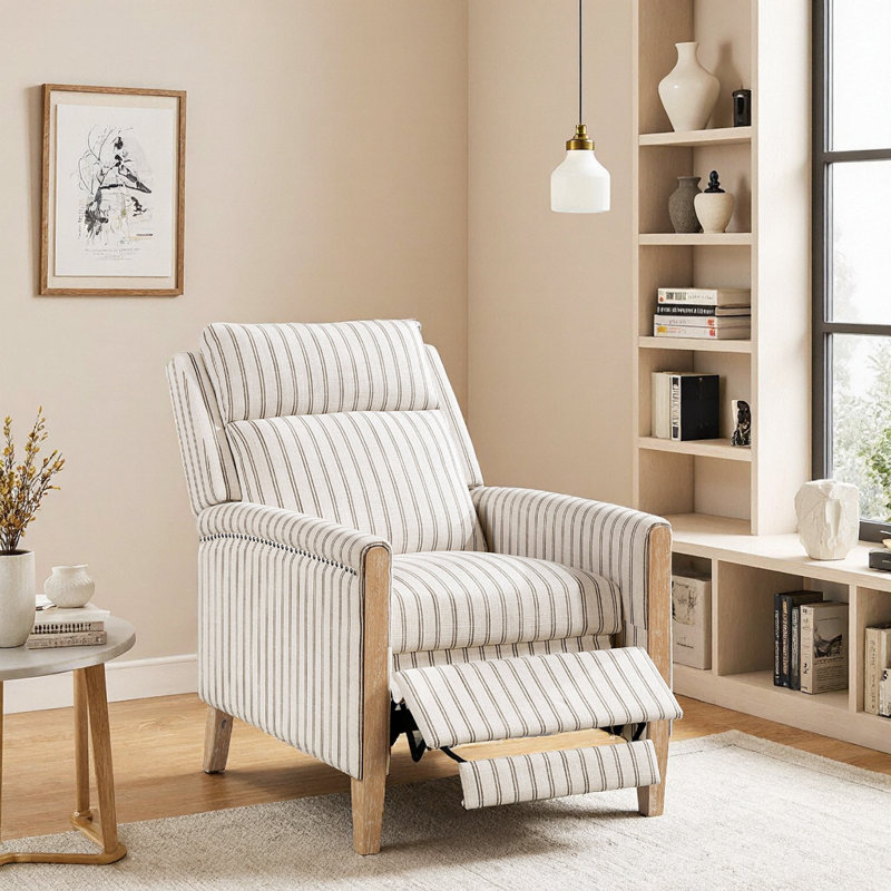 Fauteuil inclinable Cozy Farmhouse | Structure en bois massif | Mouvement auto-inclinable | Revêtement moelleux