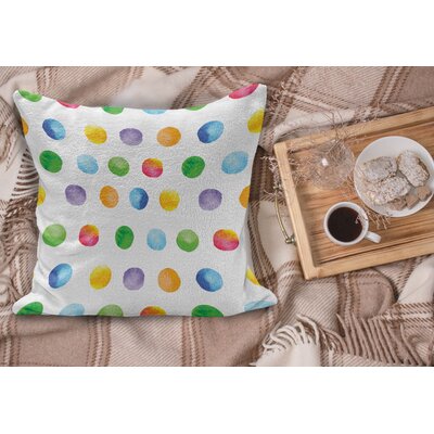 Ambesonne Abstract Fluffy Throw Pillow Cushion Cover, Big Polka Dots Colorful Circles Watercolor Paintbrush Modern Art, Rectangle Accent Pillow Case -  wellminfab_28447_26x16