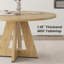 Table de salle à manger ronde de 47 po pour 4 à 7 personnes, table de cuisine en bois moderne avec base en métal robuste, grande table de salle à manger ronde pour salle à manger, assemblage facile-2122906543