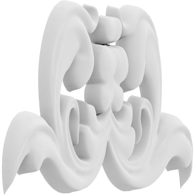 Rosette cheviot, H 1,5 po x l 2 po x P 0,25 po