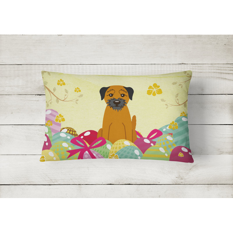 Easter Eggs Outdoor Throw Pillow