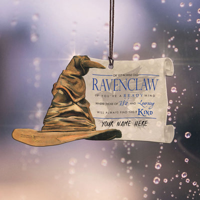 Décoration en forme d’acrylique suspendue personnalisée ravenclaw à trier hat Harry Potter