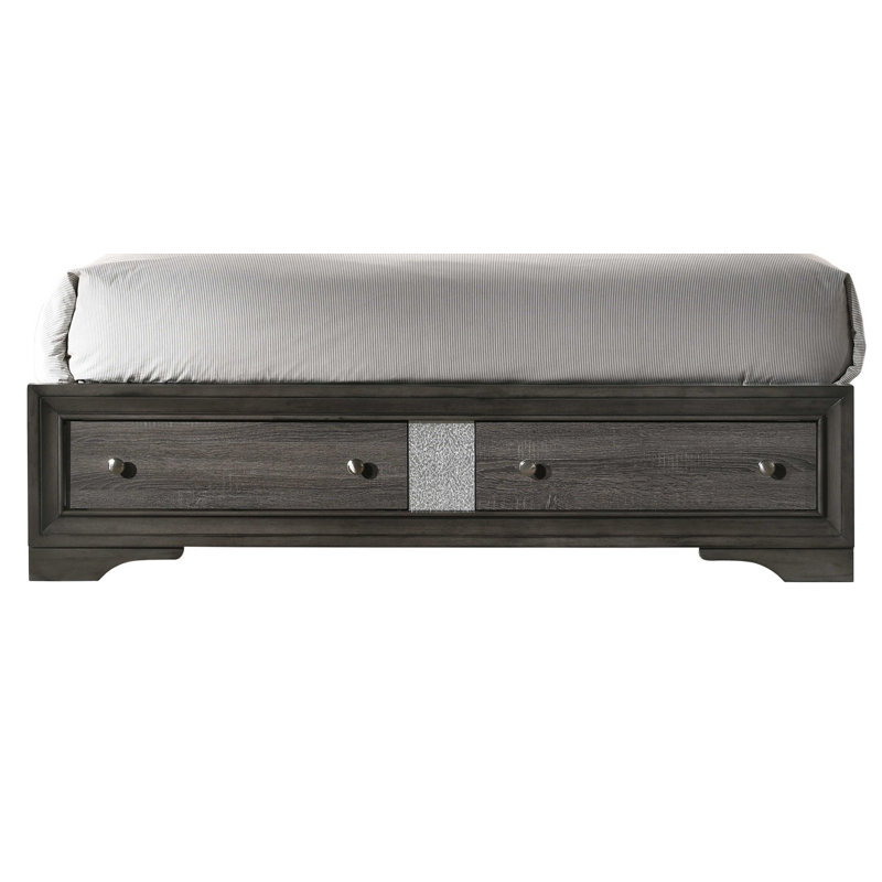 Blanding Platform Storage Bed, King, White