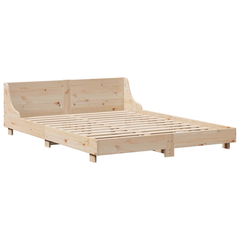 Bed Frame, European Double (140 x 200 cm), Brown