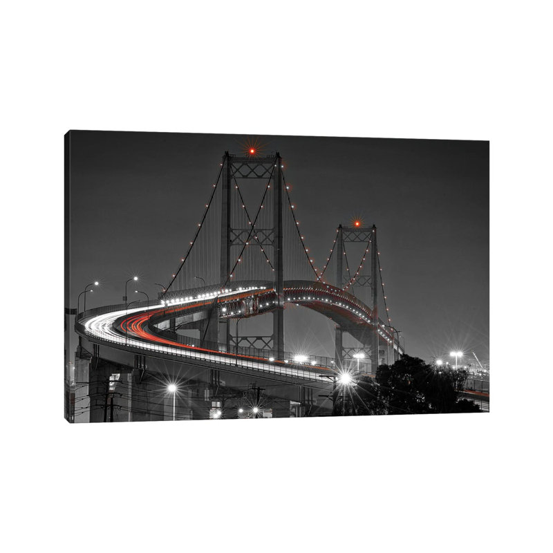 Vincent Thomas Bridge by Zoe Schumacher - Wrapped Canvas Print, 20.32 cm H x 30.48 cm W