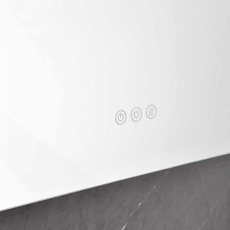 LED Large Rectangular Aluminum Alloy Surface Mount Medicine Cabinet With Mirror