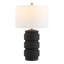 Lampe de table Sero, 24,5 pouces, noire, en céramique