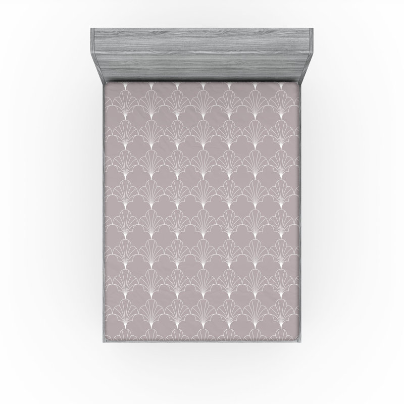  Ensemble de draps-housses pour chambre d'amis, Taupe / Blanc, Très grand