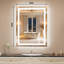 Miroir de salle de bain super lumineux avec éclairage à DEL antibuée et brumisateur 3 couleurs-1462262476