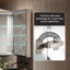 12"W x 30"H Surface Frameless Wall Mounted Medicine Cabinet with Mirror and Adjustable Glass Shelves-1752155794