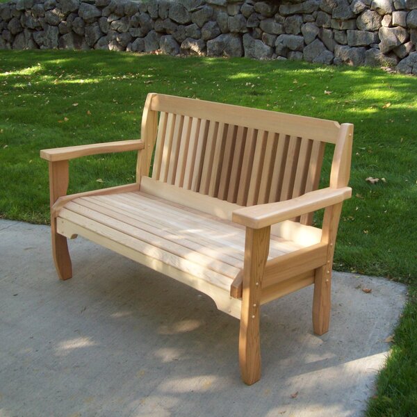 Highland Dunes Carmelita Cedar Outdoor Bench & Reviews | Wayfair