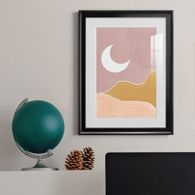 Sedona Moon - impression encadrée, H 18,5 po x l 24,5 po x P 1,5 po, Noir