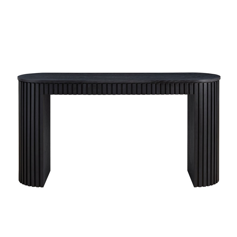 Console ovale avec un tiroir, Black
