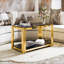 Table basse moderne rectangulaire noire, miroir