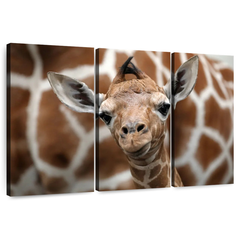 Brampt Giraffe And Baby, 32" H x 50" W