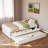 Platform Bed With Trundle, 2 Drawers And Power Strip-1224868505-1224868502