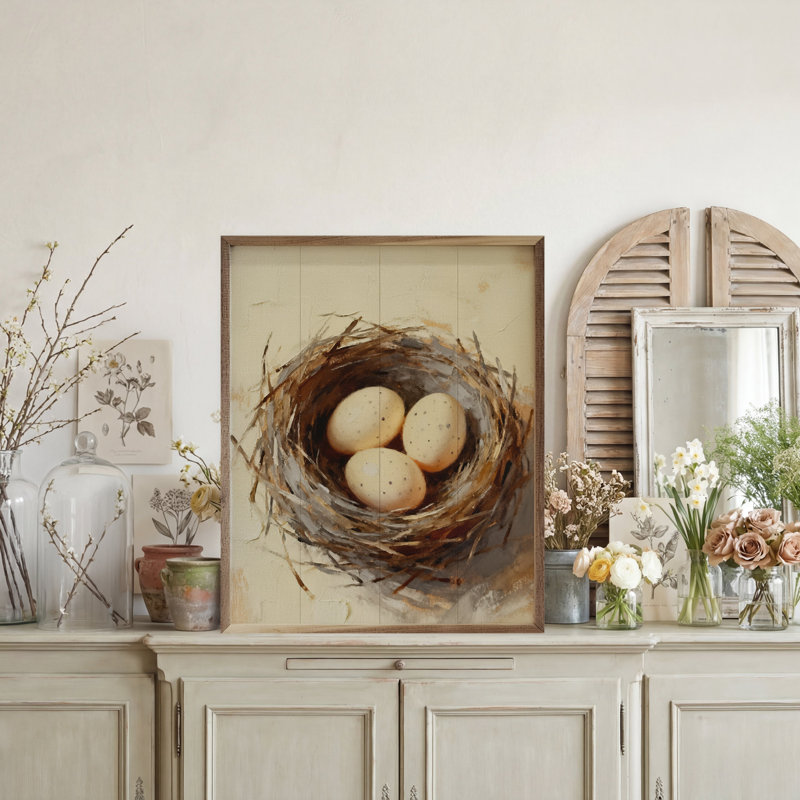 Three Egg Nest, 10" H x 8" W