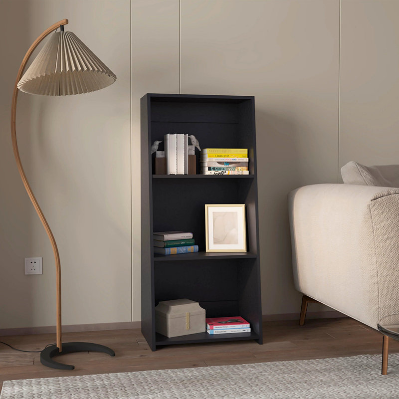 Bookcase With Three Shelf, Black