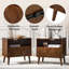 Table de chevet Mid-Century moderne 24 "avec ports de chargement et tiroir caché Iasiah-109008939