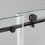 Porte de douche coulissante de 56 à 60 po x H 76 po, verre trempé de 5/16 po de 8 mm, noir mat, tampon, facile à nettoyer, mise à niveau fonctionnelle de la salle de bain, largeur ajustable, glamour