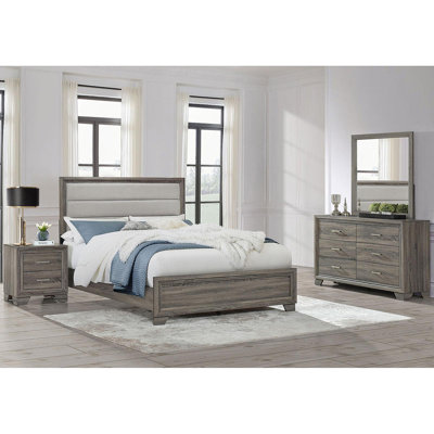 Funston Brown Oak 4-Piece Queen Bedroom Set