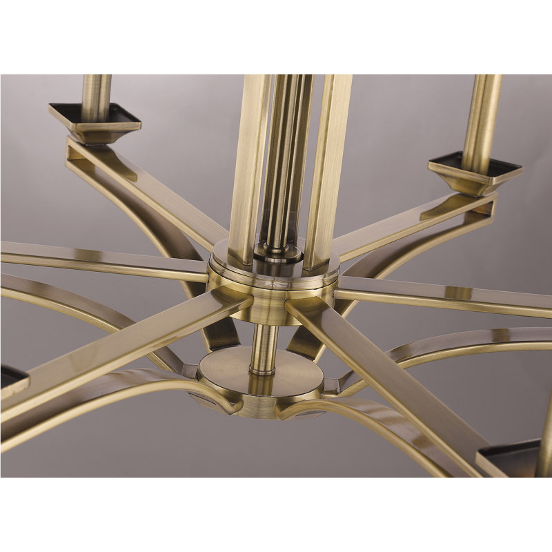 Dedham 6 - Light Dimmable Classic / Traditional Chandelier, Antique Brass