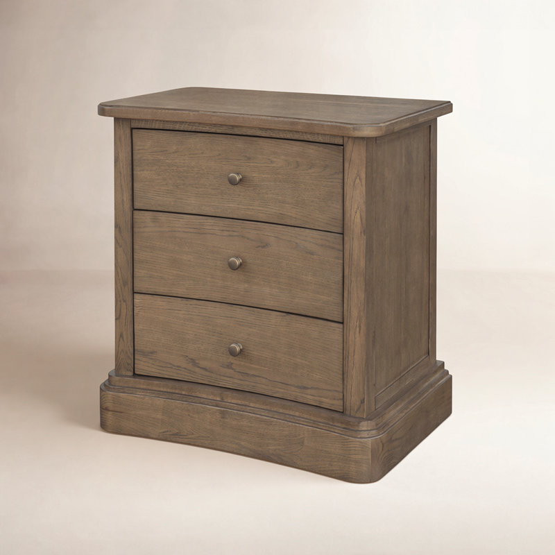 Table de chevet Clarence brun chaud, Marron foncé