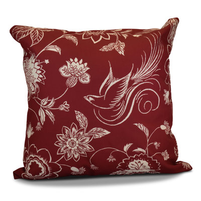 Holiday Wishes Floral Reversible Throw Pillow