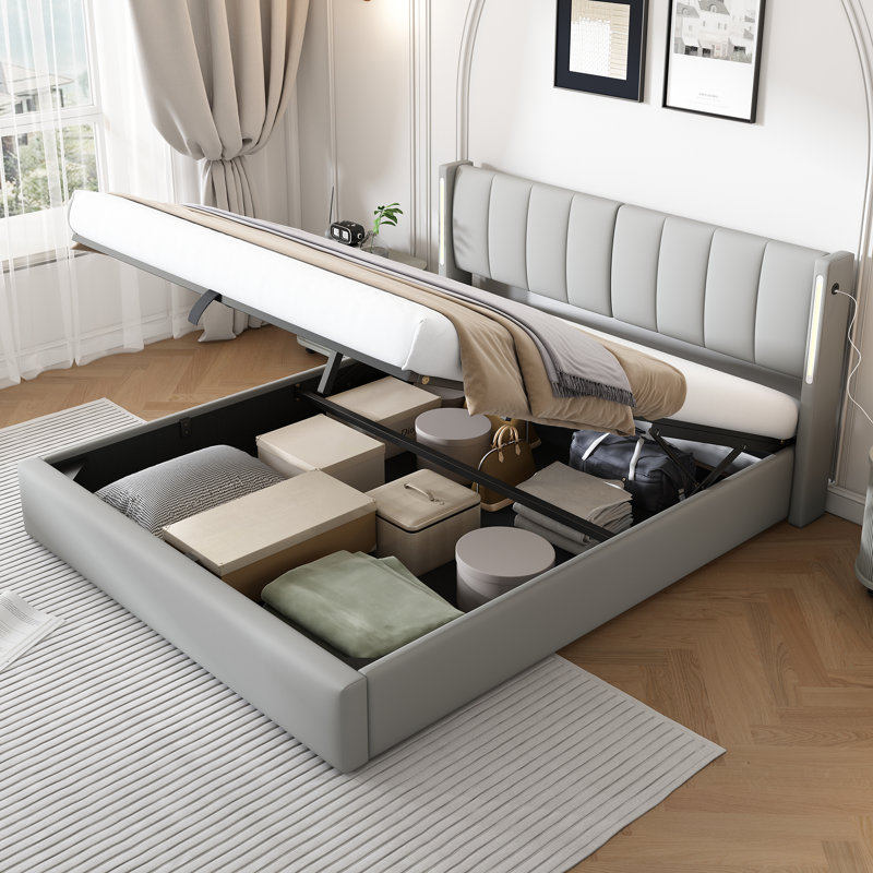 Metal Ottoman Storage Bed, Super King (6')