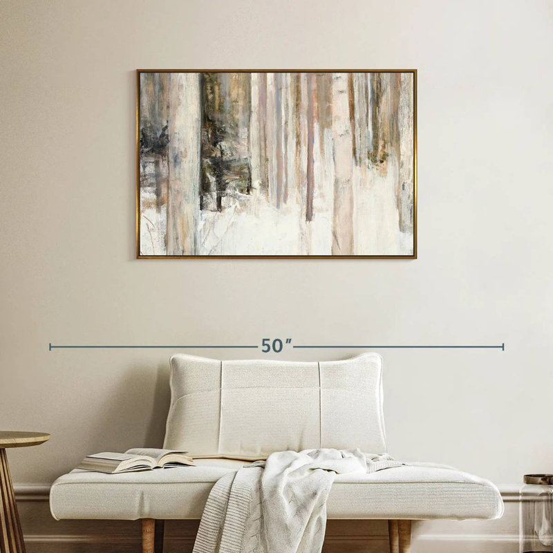 Lumière chaude d'hiver II, Cadre flottant doré, 37 po x 25 po