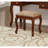 Classic 1Pc Vanity Set W Stool Drawers Open-Up Mirror Bedroom Furniture Unique Legs Cushion Seat Stool Vanity-422955282