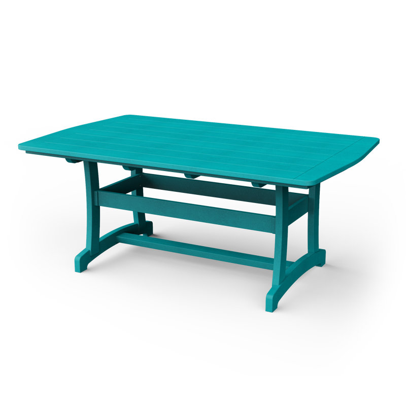 Table de salle à manger Stella, Bleu Aruba, H 30 po x l 71,5 po x P 45 po