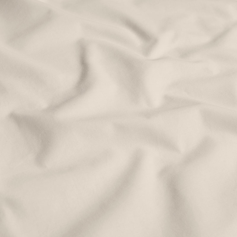 Drap en coton Samira, Lit simple, Motif floral, Crème