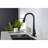 Matte Black Pull Down Kitchen Faucet, Single Handle, Stainless Steel, Modern Look, Easy Installation Sink Faucet With Out , Copper-, Design, Setup-528536185