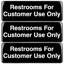 Signe de toilettes à l'usage des clients