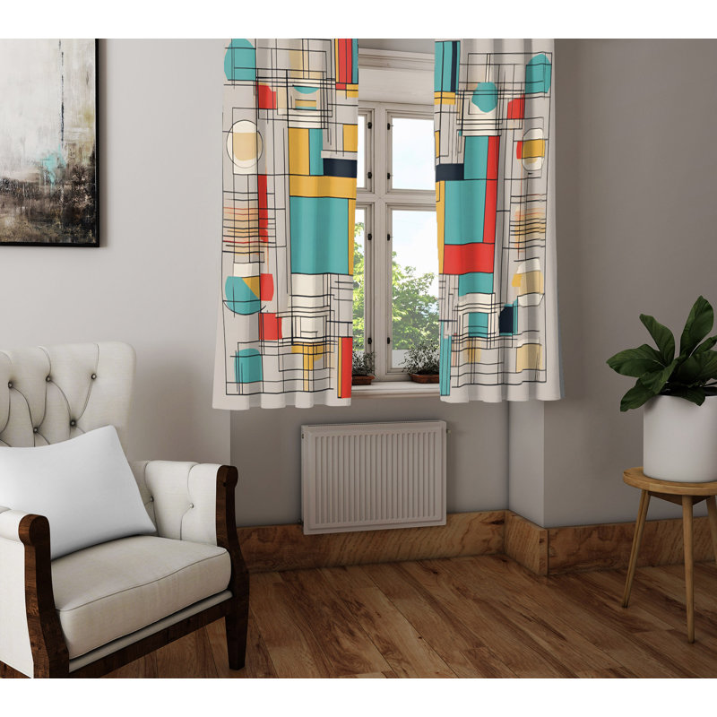 Semi Sheer Curtain Pair, 40" W x 52" L