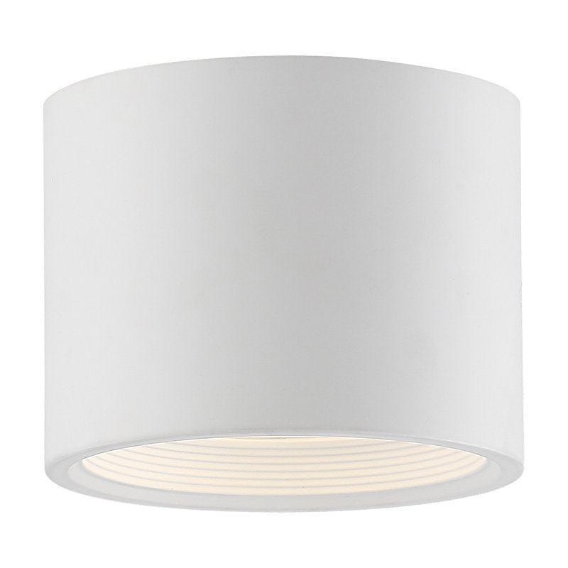Plafonnier encastré 1 lumière à DEL Mcgann, H 4 po x l 5,25 po x P 5,25 po, blanc