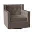 Candace 33.5" Wide Tufted Top Grain Leather Swivel Club Chair-36080234-60116185