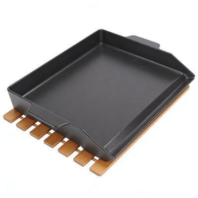 Plaque chauffante universelle en fonte antiadhésive pour grils au gaz et plaques de cuisson, plaque de barbecue à dessus plat de 23 po x 16 po avec côtés hauts, convient aux modèles Weber, Char-Broil, Nexgrill et à la plupart des 4 brûleurs