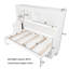 Lit escamotable simple, bureau intégré et tablettes de rangement, conception peu encombrante, maison de campagne moderne, pièce multifonctionnelle-202910838