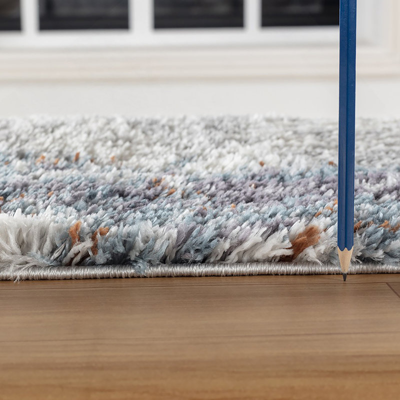 Loft Shag Multi  Shaggy Area Rug, Rectangle 5'3" x 7'