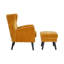 Upholstered Wingback Chair with Footstool-421907154