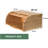 Assante Food Bread Storage Container Bamboo Bread Bin Storage Counter Top Roll Top Bread Box