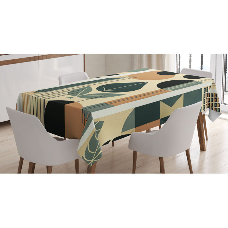 Jayn Rectangle No Pattern Microfiber Tablecloth, 90" Rectangle