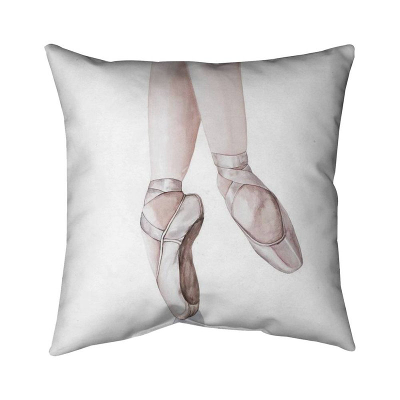 Ballerina Feet - Livingroom Sports & Games Poly Twill Throw, Square 26", Pillow Cover Only - No Insert