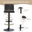 Vintage Suede/Faux Leather Swivel Height Adjustable Upholstered Bar Stools Kitchen Barstools-513552125