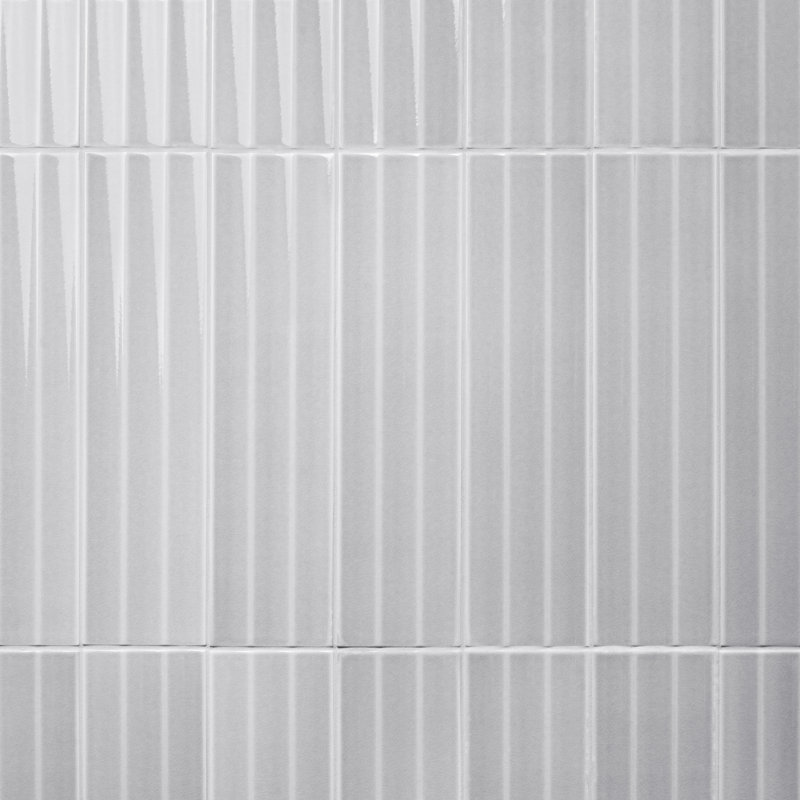 Carrelage mural en céramique craquelé radiant l 4,43 po x L 17,62 po Radiant (9,26 pieds carrés / caisse), gris