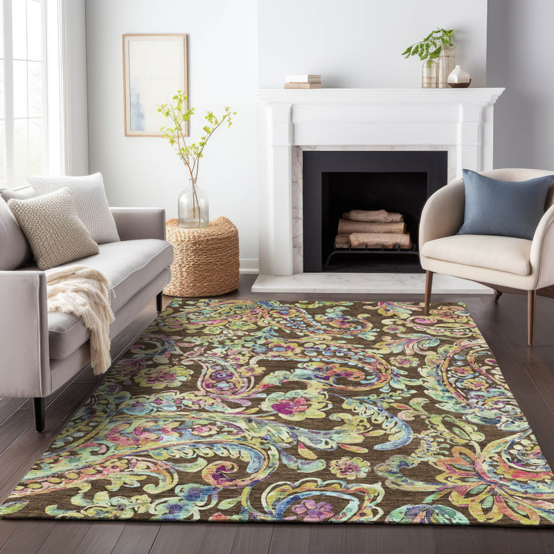 Tapis intérieur / extérieur Seoras avec envers antidérapant, Rectangle de 10 pi x 14 pi