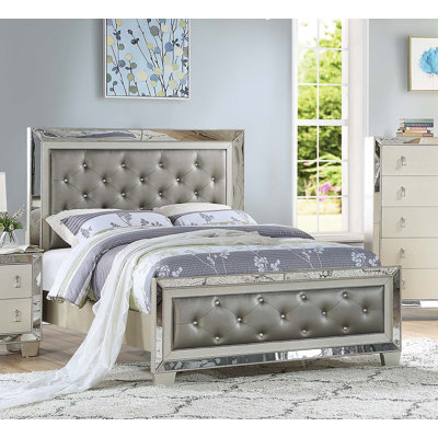 Upholstered Faux Leather Standard Bed